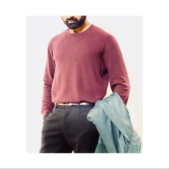 Burgundy Massimo Dutti Sweater - Picture 1 of 8